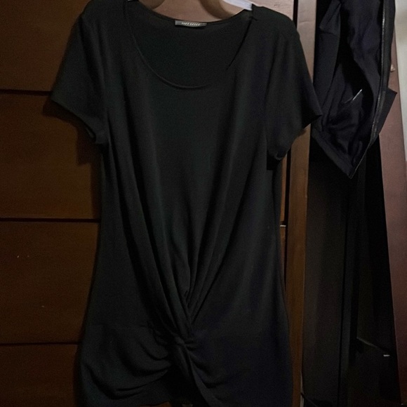 Black gather front tshirt Xl black - Picture 1 of 4